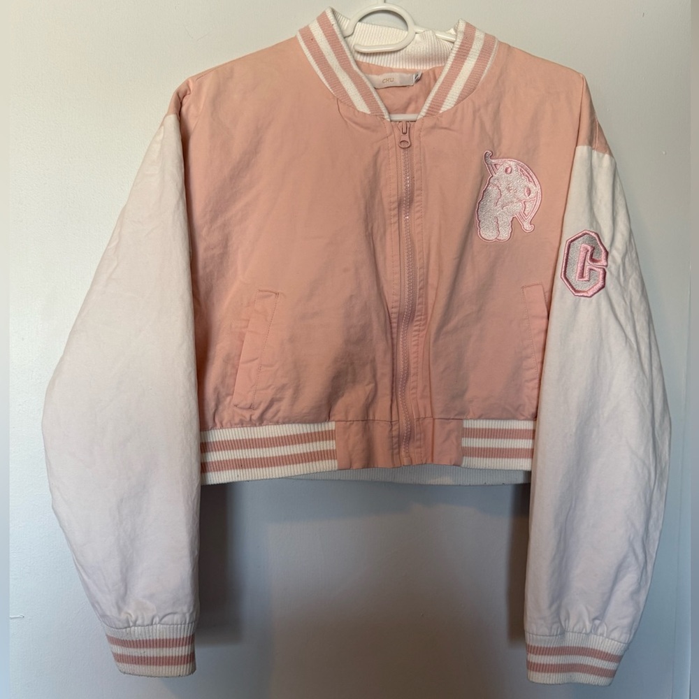 Kids Pink and White Puffer Jacket